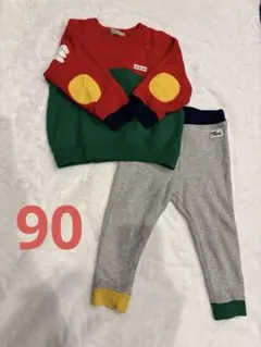 【極美品】90 ミキハウス　トレーナー　スウェットパンツの２点セット