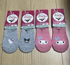 산리오 キャラクターズ 脱げない ココピタ 4足セット 靴下 ソックス