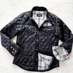 美品　バーバリーブラックレーベル　ノバチェック　ダウンジャケット　キルティング