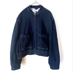 ZARA ザラ　ノーカラーデニムジャケット　デニムブルゾン　XS