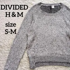 DIVIDED エイチアンドエム 長袖ニット シルバー ラメ S M キラキラのサムネイル