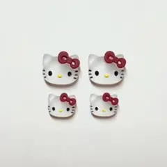 サンリオ日焼けキティネイルパーツマット赤レッドリボンハートキラキラ