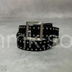 black leather studs belt archive y2k 00s