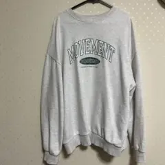 MOVEMENT グレー オーバーサイズ スウェット