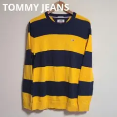 TOMMY JEANS ボーダー コットン セーター レギュラーフィット ニット