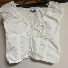 brandy melville コットン　レース　ブラウス