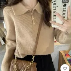 ポロカラーニット