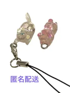 ハンドメイド／猫／ストラップ／2個セット／レジン／匿名配送