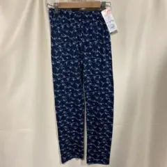 花柄レギンスパンツ ネイビー LL
