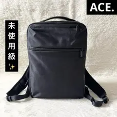 未使用級✨エース　ガジェダブル　ビジネスリュック　ヘザー　撥水　黒　62981のサムネイル