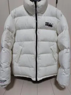 FIRST DOWN ホワイト ダウンジャケット リバーシブル Mサイズ