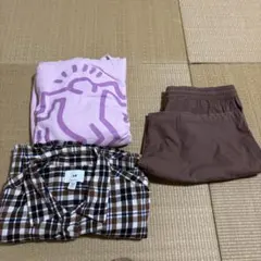 H&M メンズ パーカー×ネルシャツ×半ズボンセット