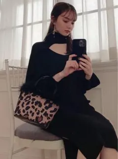 り*読様 GRLサイドスリットニットワンピース　rut668