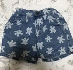 ミッキー柄デニムショートパンツ