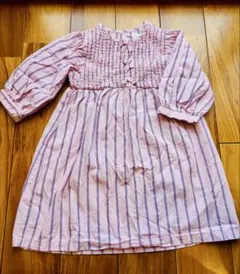 ZARA ストライプシャツ柄ワンピース ピンク 116cm 5-6years
