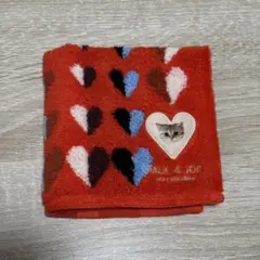 PAUL & JOE ハート柄タオルハンカチ　猫