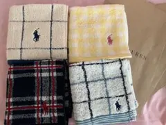 ポロラルフローレン タオルハンカチ ポ プレゼント用ショップ小袋付き　新品未使用