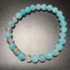 最終値下げ‼️希少アマゾナイトシリカと水晶天然石ブレスレット