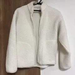 無印良品 ボアフリースジャケット ホワイト M-L