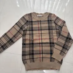 SHEIN ベージュ チェック柄 セーター US 9Y