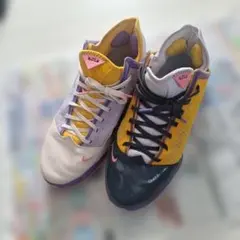 NIKE レブロン19 Low バッシュ 28.5cm 紫 黄 スニーカー