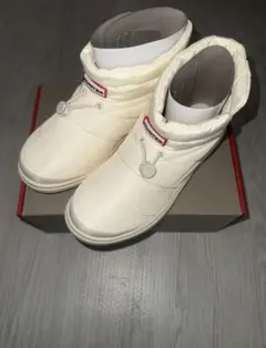 HUNTER ホワイト ムートンブーツ25cm