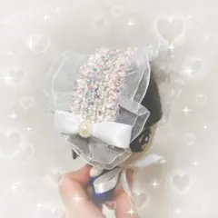 10㎝ぬい服　ヘッドドレス　17 ちびぐるみ　ピンク