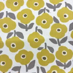 イエロー フラワー 北欧風 布 生地 はぎれ ハンドメイド