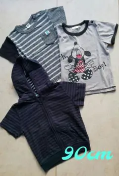 キッズ 男の子 半袖 パーカー Tシャツ 90cm セット