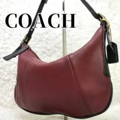 【希少】COACH　オールドコーチ　レザー　ワンショルダーバッグ　ハーフムーン