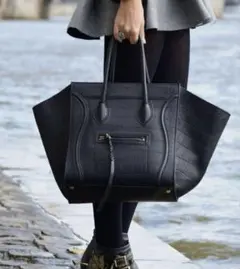 美品【CELINE】ラゲージ ファントム　クロコ型押し CELINE・バッグ・ラゲージ ファントム クロコ型押し｜【公式