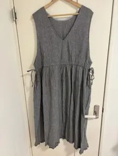 【Water less Linen】前後2WAYジャンパースカート