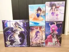 タイトーフィギュア5体セット：アルベド、小手川唯、夜刀神十香、結城蜜柑、アウラ