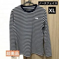 【美品】THE NORTH FACE ストライプ長袖TシャツXL ノースフェイス