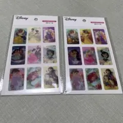 ディズニープリンス&プリンセス　3Dシール 2枚
