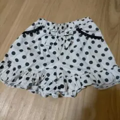 水玉模様フリルキュロット120