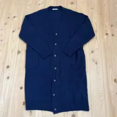 zampa Organic ネイビー ロングカーディガン
