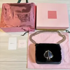 【限定】kate spade ショルダーバッグ 黒 箱・巾着付
