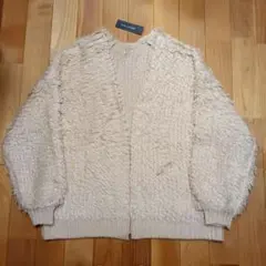 カーディガン ニット ループ シャギーふわふわ オーバーサイズ アイボリー