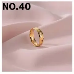 NO.40 指輪 幅6mm シンプルリング ファッション ハワイアン ゴールド