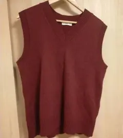 WEGO　無地ニットベスト　レッド　F