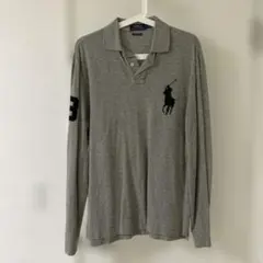 ポロ　ラルフローレン　カスタムフィット　グレー　M メンズ　長袖