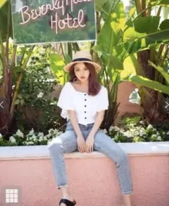 GRL ライトブルー ストレートデニム