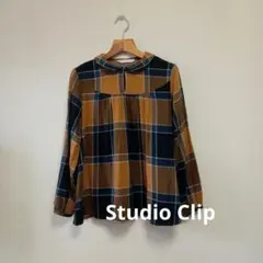 Studio Clip チェック柄長袖シャツ