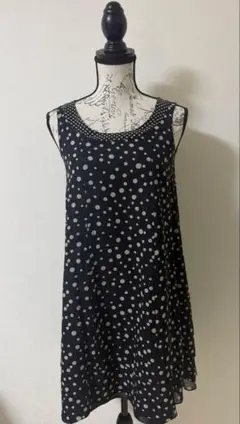 水玉　ノースリーブワンピース　SCサイズ