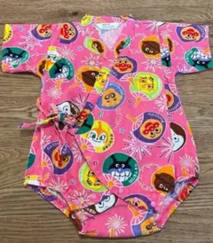 (即日発送！)アンパンマン　ベビー　赤ちゃん　幼児　ピンク甚平　90