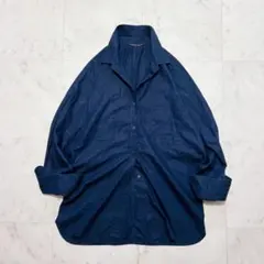 SHIPS × MONTI社製生地 カラミ シャツジャケット M ネイビー SHIPS × MONTI社製生地 カラミ シャツジャケット M ネイビー - メルカリ