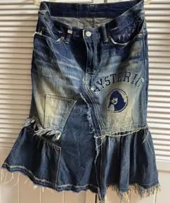 HYSTERIC GLAMOUR デニムスカート フリル