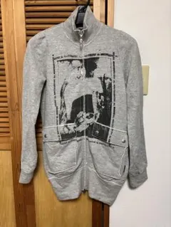 HYSTERIC GLAMOUR ガールプリント ジップパーカー M グレー