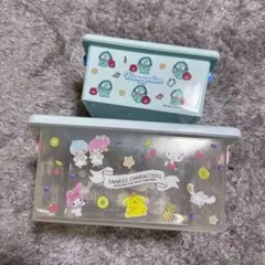 サンリオキャラクターズ 当りくじ ハンギョドン 収納ボックス ブルー クリア